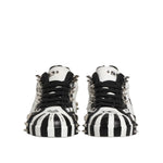 Dolce & Gabbana Black White Studded Low Top Sneakers Shoes MV7739-43