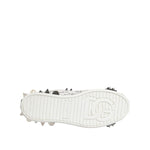 Dolce & Gabbana Black White Studded Low Top Sneakers Shoes MV7739-43