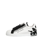 Dolce & Gabbana White Black Crown Low Top Men Sneakers Shoes MV7751-40.5