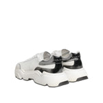 Dolce & Gabbana White Silver DAYMASTER Leather Sneakers Shoes MV7804-43
