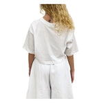 Comme Des Fuckdown White Cotton Tops & T-Shirt CO-15822-IT36|XXS
