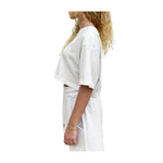 Comme Des Fuckdown White Cotton Tops & T-Shirt CO-15822-IT36|XXS