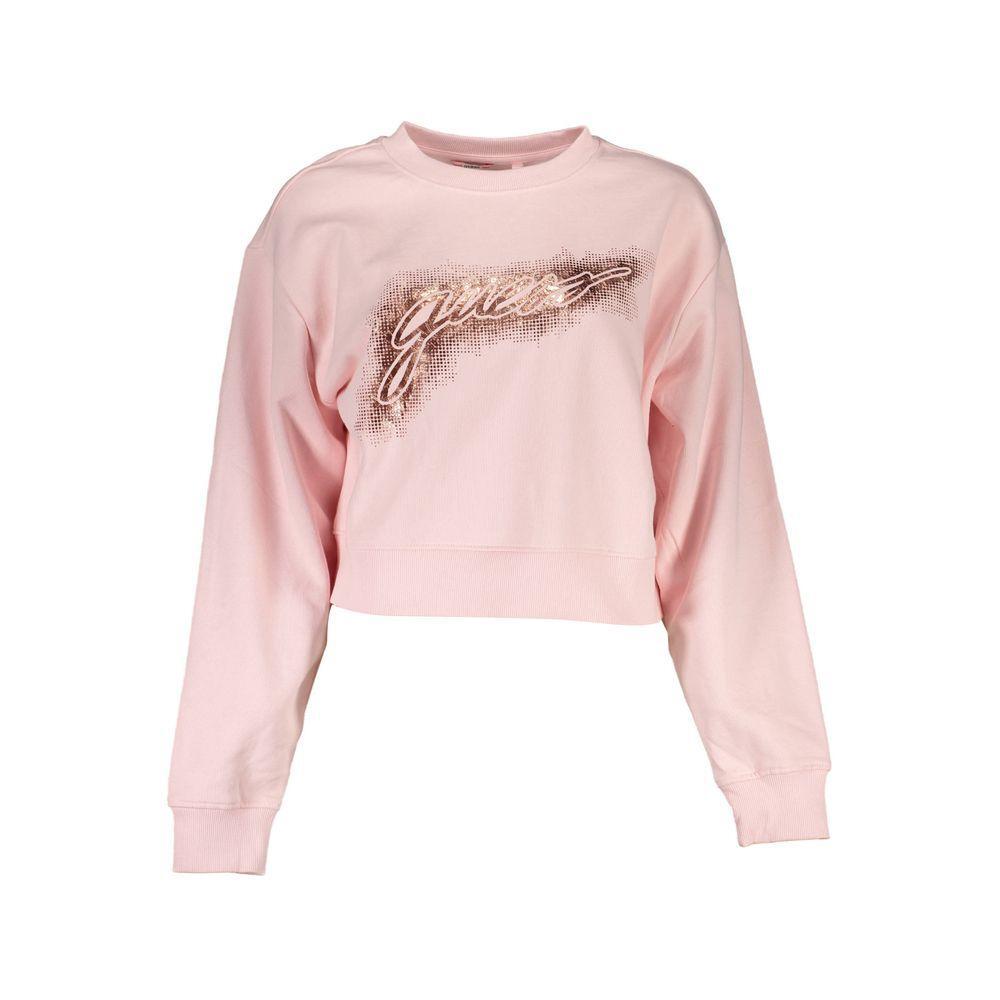 Guess Jeans Pink Cotton Sweater GU-10210-XL