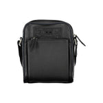La Martina Black Leather Shoulder Bag LA-20552