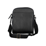 La Martina Black Leather Shoulder Bag LA-20552
