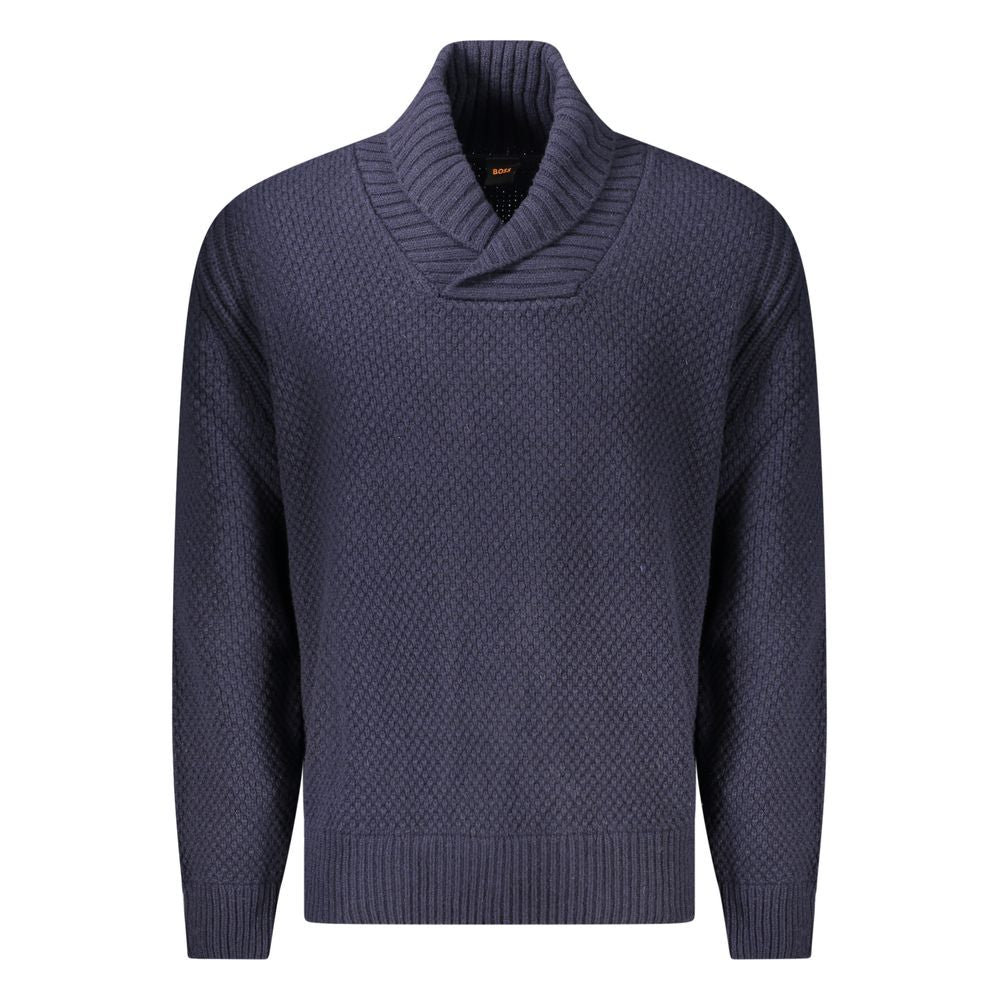 Hugo Boss Blue Wool Sweater BO-34606-S