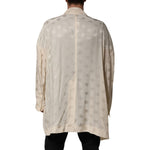 Dolce & Gabbana Beige Polyester Logo Monogram Coat Jacket JKT41512-50