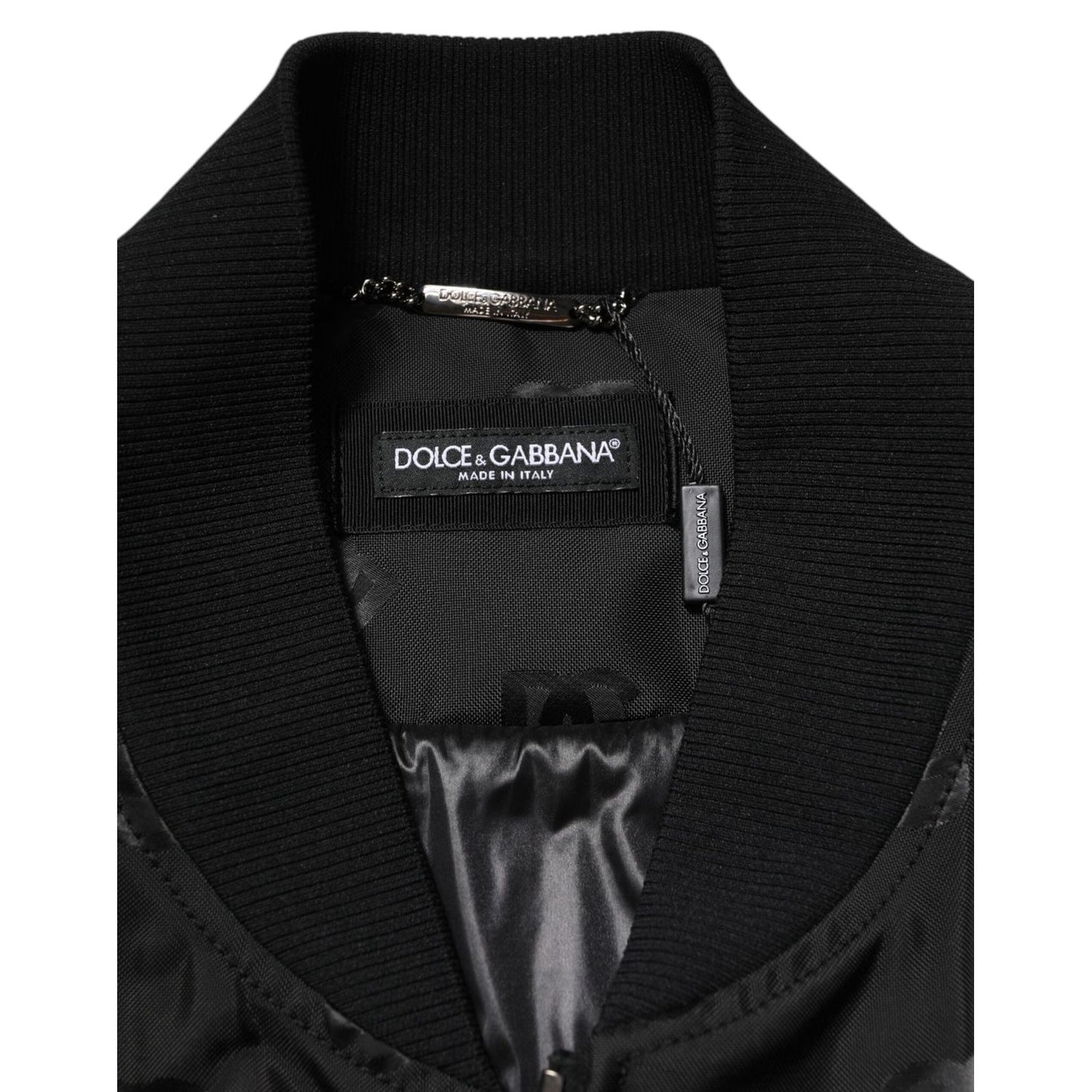 Dolce & Gabbana Black Cargo Windbraker Logo Mania Jacket JKT41521-58