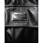 Dolce & Gabbana Black Polyester Logo Plaque Bomber Jacket JKT41527-48