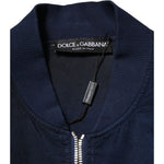 Dolce & Gabbana Blue Nylon DG Embroidery Men Bomber Jacket JKT41528-48