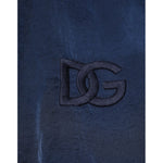 Dolce & Gabbana Blue Nylon DG Embroidery Men Bomber Jacket JKT41528-48