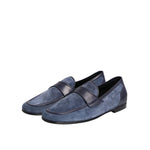 Dolce & Gabbana Blue Suede Leather Loafers Moccasin Shoes MV7536-43