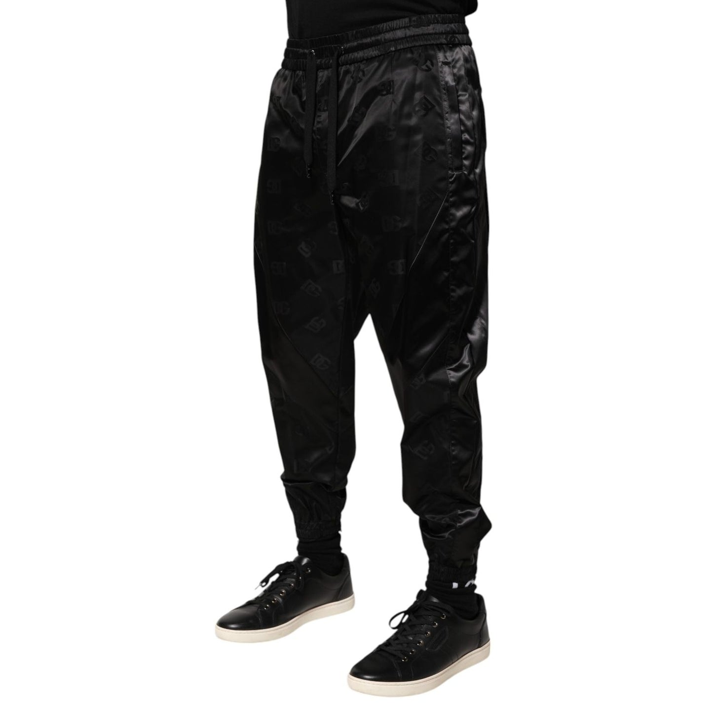 Dolce & Gabbana Black Logo DG Print Men Jogger Sweatpants Pants PAN76610-50