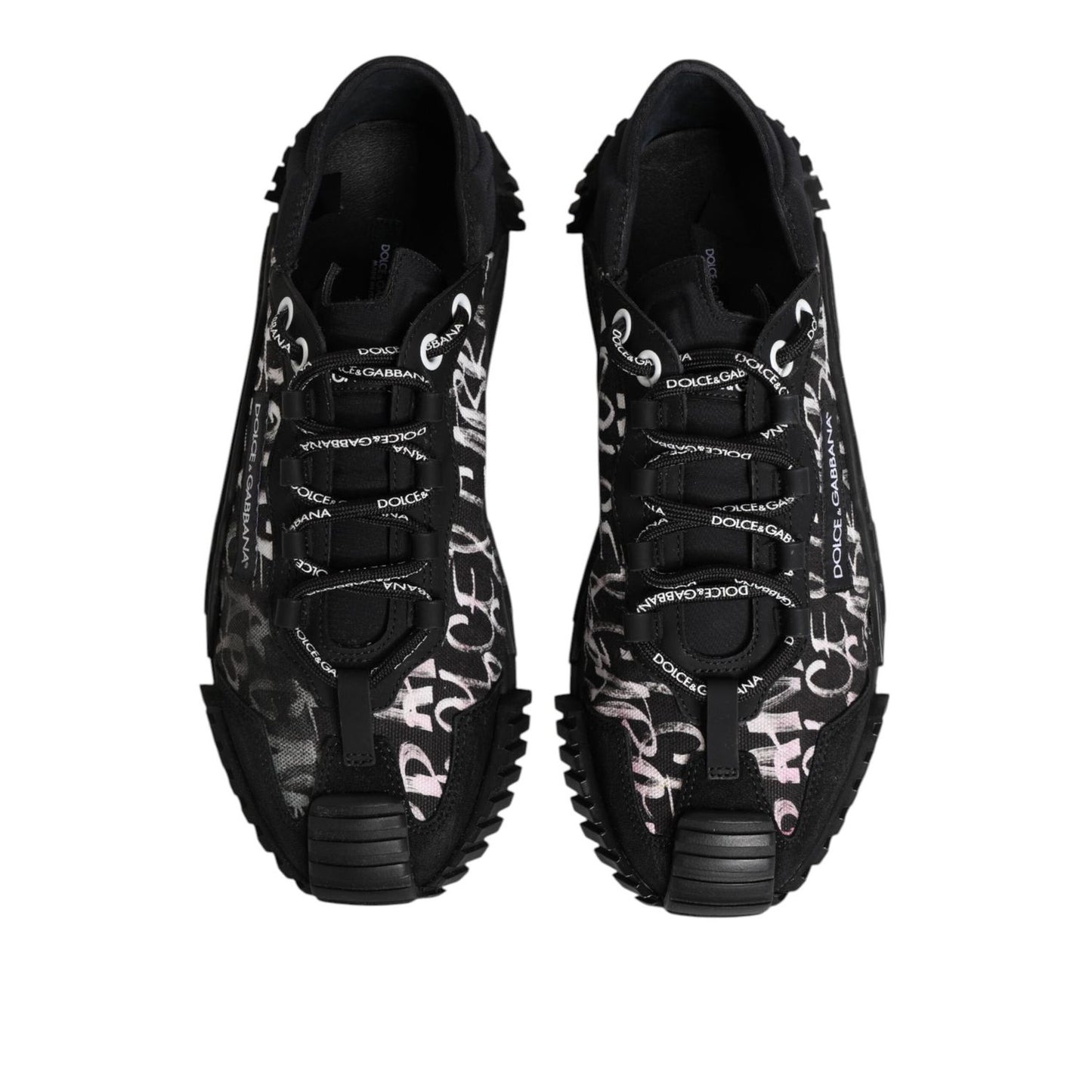 Dolce & Gabbana Black White NS1 Lace Up Low Top Sneakers Shoes MV7866-43