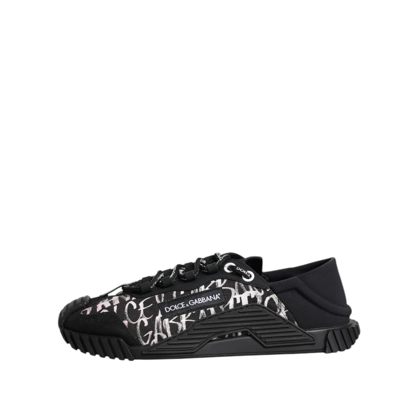 Dolce & Gabbana Black White NS1 Lace Up Low Top Sneakers Shoes MV7866-43