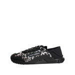 Dolce & Gabbana Black White NS1 Lace Up Low Top Sneakers Shoes MV7866-43