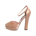 Dolce & Gabbana Pink Block Heels Ankle Strap Sandals Shoes LA11421-42
