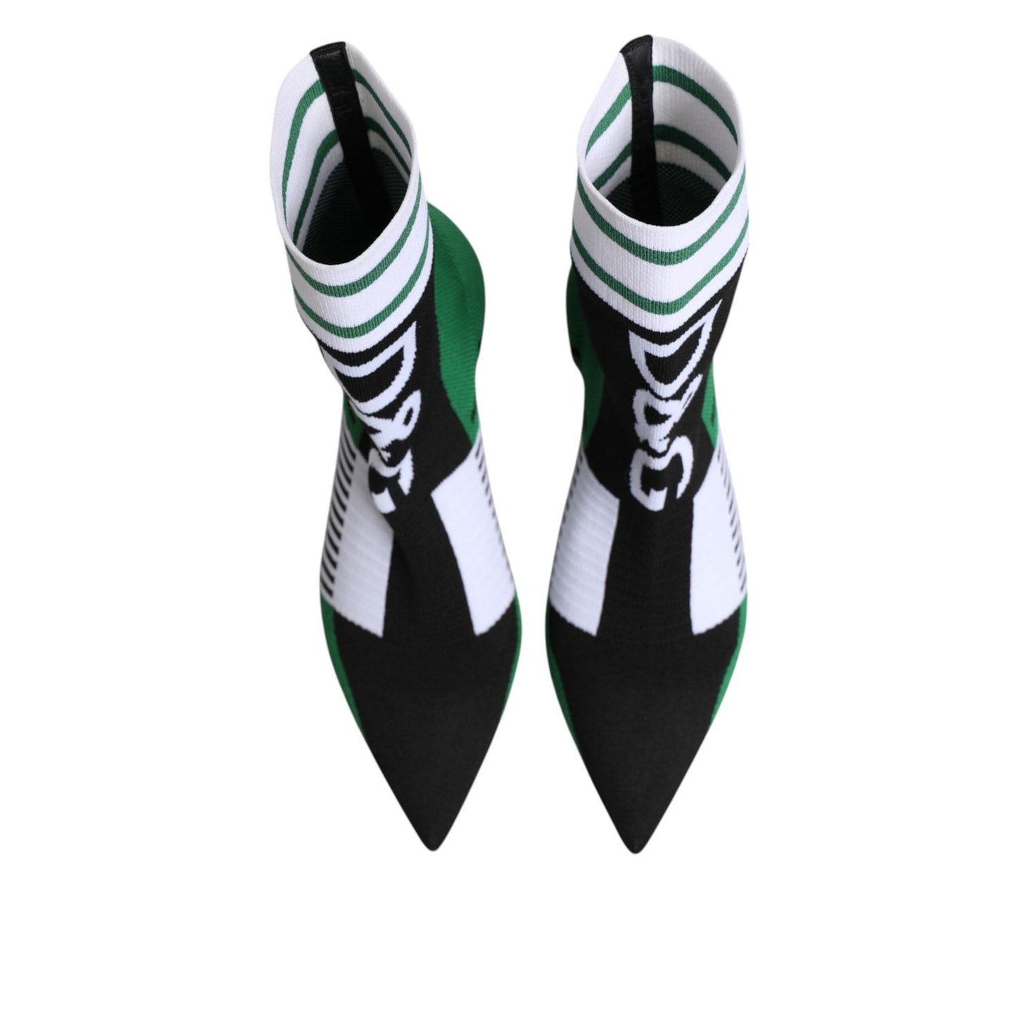 Dolce & Gabbana Green Stretch Sock Style Ankle Boots Shoes LA11443-38