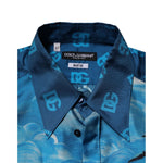 Dolce & Gabbana Multicolor Silk DG Long Sleeves Formal Shirt TSH91264-41