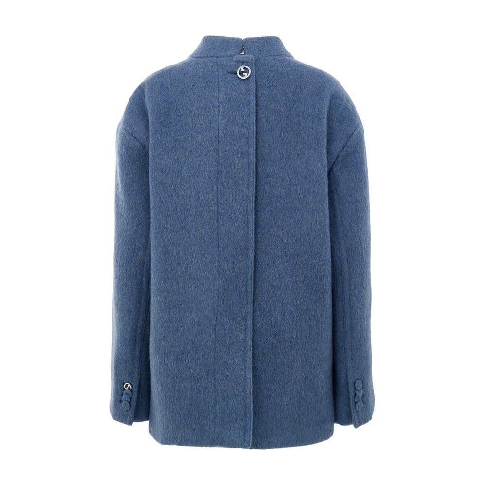 Gucci Light Blue Wool Jackets & Coat GU-985820051580-IT44|L