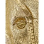 Ganni Gold Cotton Sleveless Jacket GA-9925659-IT40|S