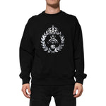Dolce & Gabbana Black Cotton DG Logo Crew Sweatshirt Sweater TSH90785-54