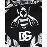 Dolce & Gabbana Black Cotton DG Logo Crew Sweatshirt Sweater TSH90785-54