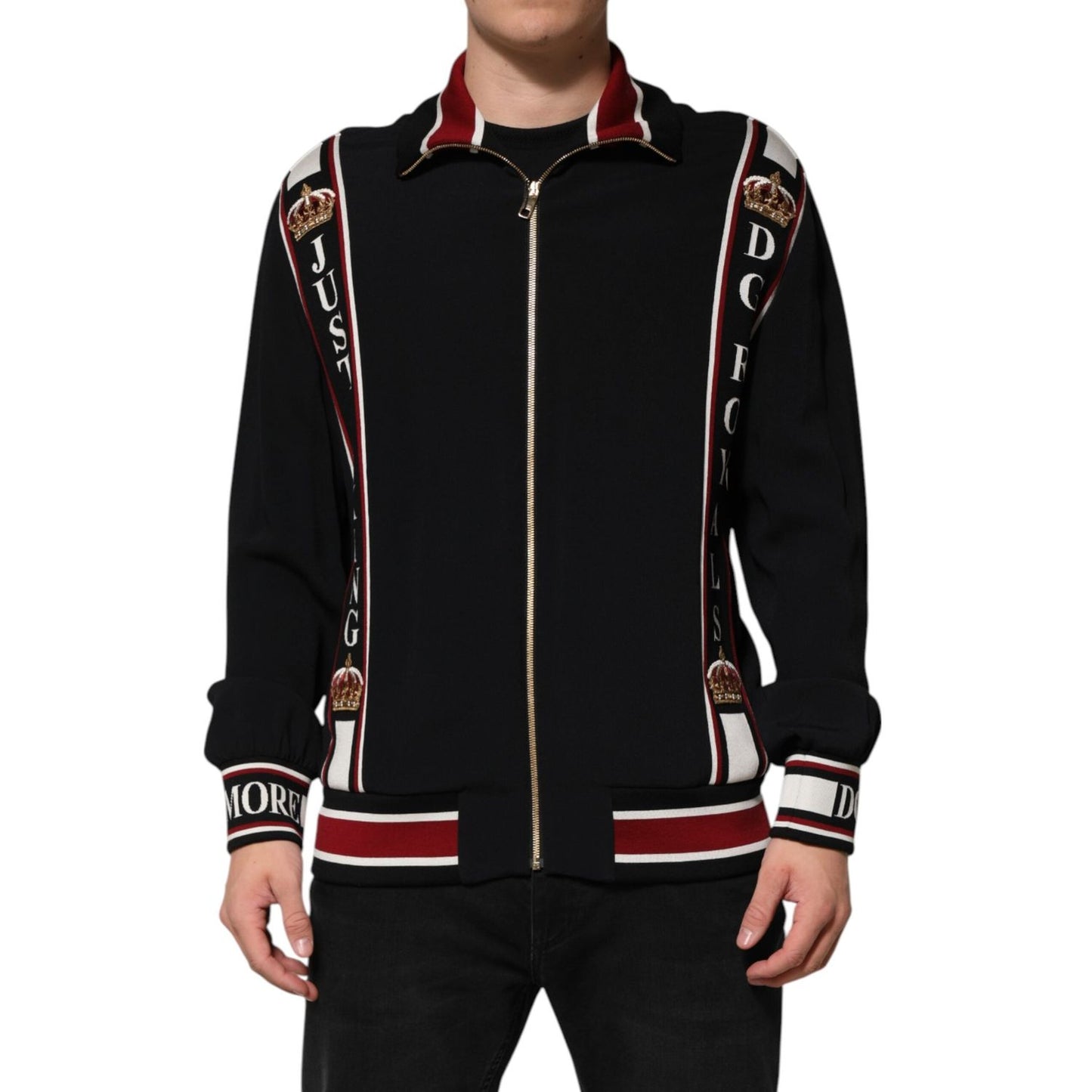Dolce & Gabbana Black DG King Full Zip Sweatshirt Sweater TSH91200-54