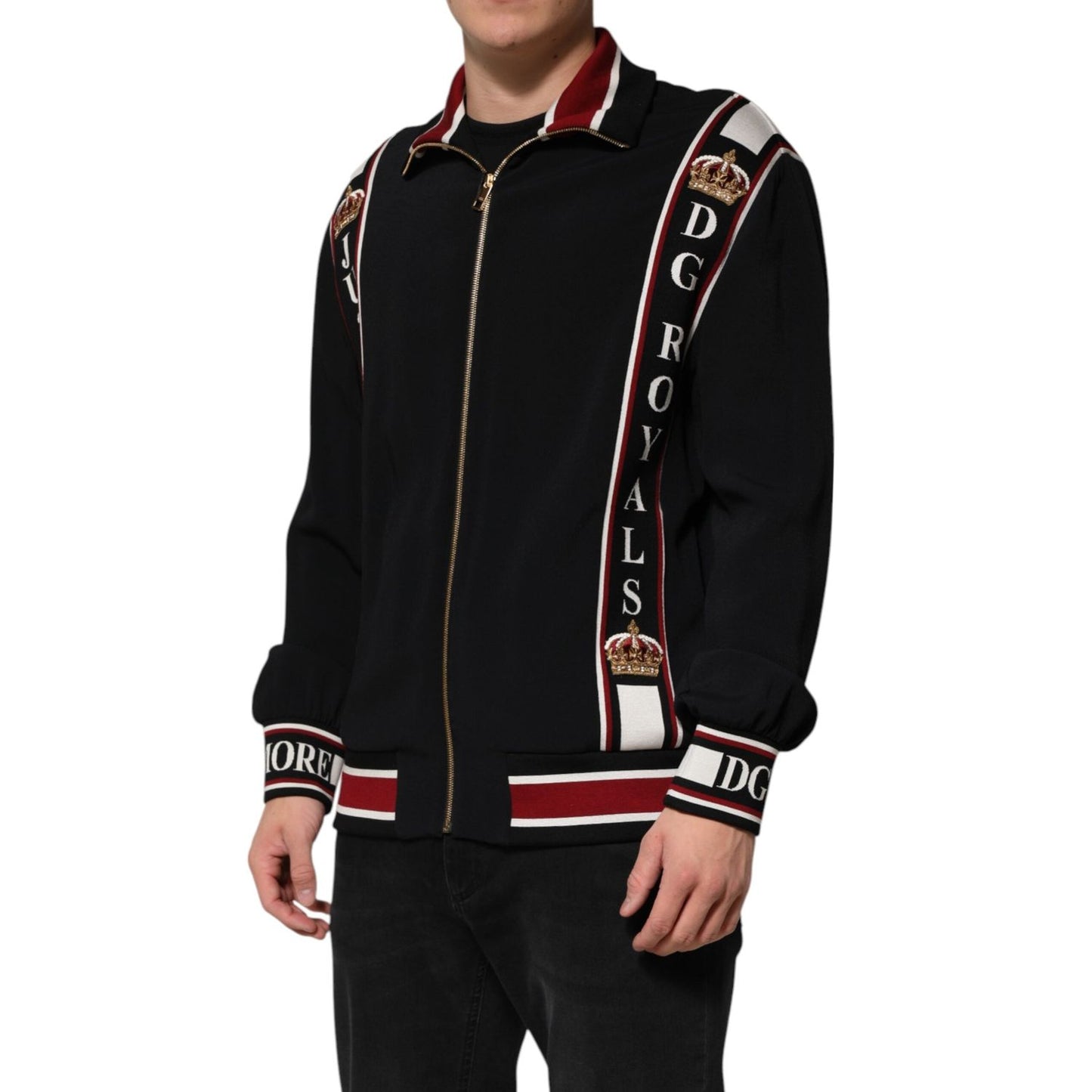 Dolce & Gabbana Black DG King Full Zip Sweatshirt Sweater TSH91200-54