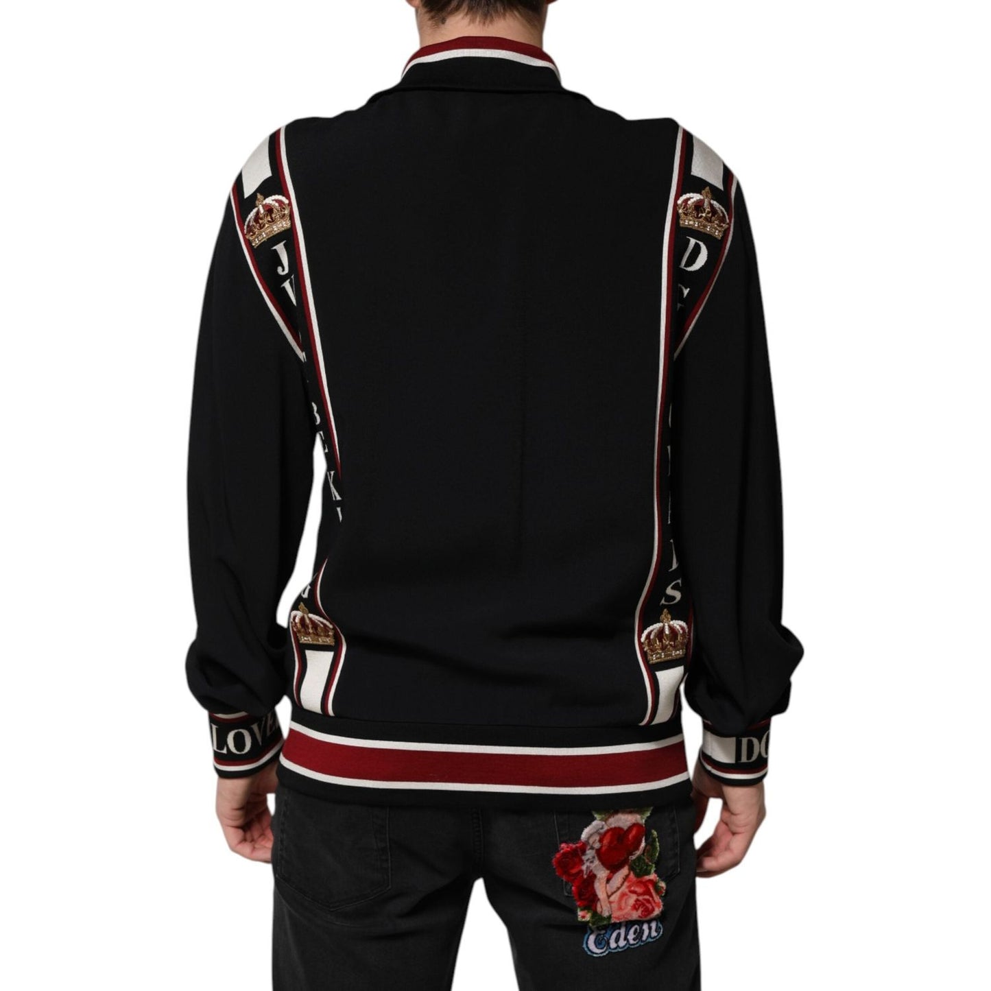 Dolce & Gabbana Black DG King Full Zip Sweatshirt Sweater TSH91200-54