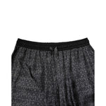 Dolce & Gabbana Gray Black Silk DG Logo Men Bermuda Shorts PAN76650-48