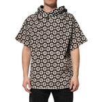 Dolce & Gabbana Brown White DG Logo Short Hoodie Sweater TSH91201-52