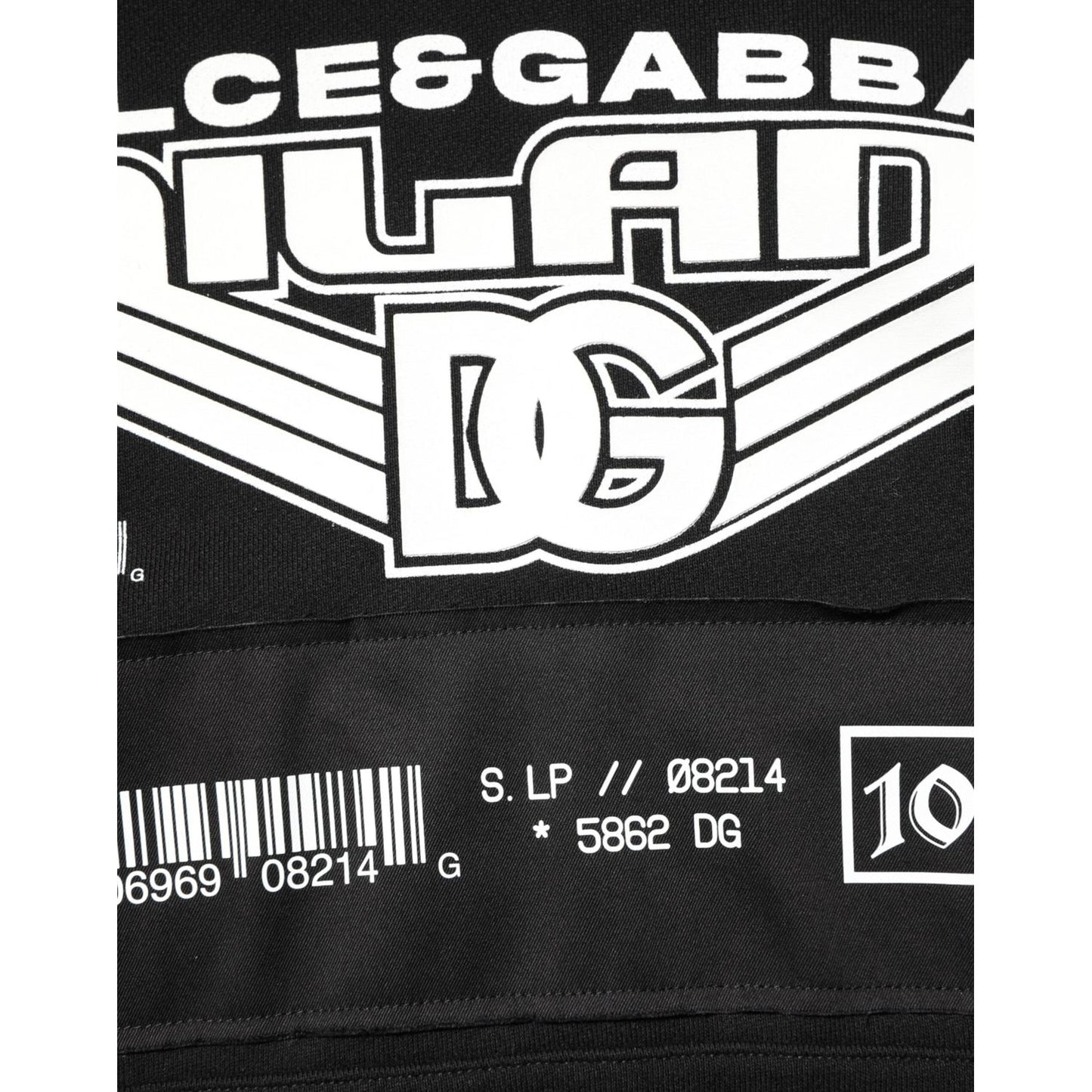 Dolce & Gabbana Black Cotton DG Milano Logo Print Hoodie Sweater TSH91266-XL