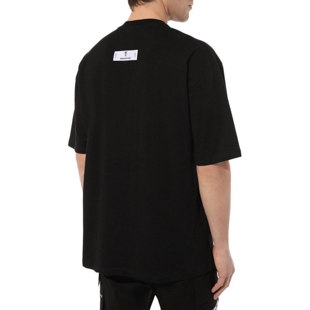 Diego Venturino Black Cotton T-Shirt DI-15848-S