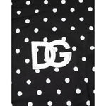 Dolce & Gabbana Black Polka Dot Short Sleeves Collared Polo T-shirt TSH90581-S