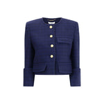 Chloé Boxy Jacket in wool plaid CH-CH25AVE1209648G-IT36 | XS