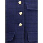 Chloé Boxy Jacket in wool plaid CH-CH25AVE1209648G-IT36 | XS
