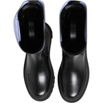 Dolce & Gabbana Black White Polyester Socks High Boots Shoes LA12767-39