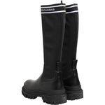 Dolce & Gabbana Black White Polyester Socks High Boots Shoes LA12767-39