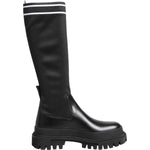 Dolce & Gabbana Black White Polyester Socks High Boots Shoes LA12767-39