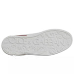 Dolce & Gabbana White Red Leather Logo Portofino Sneaker MV6704-41