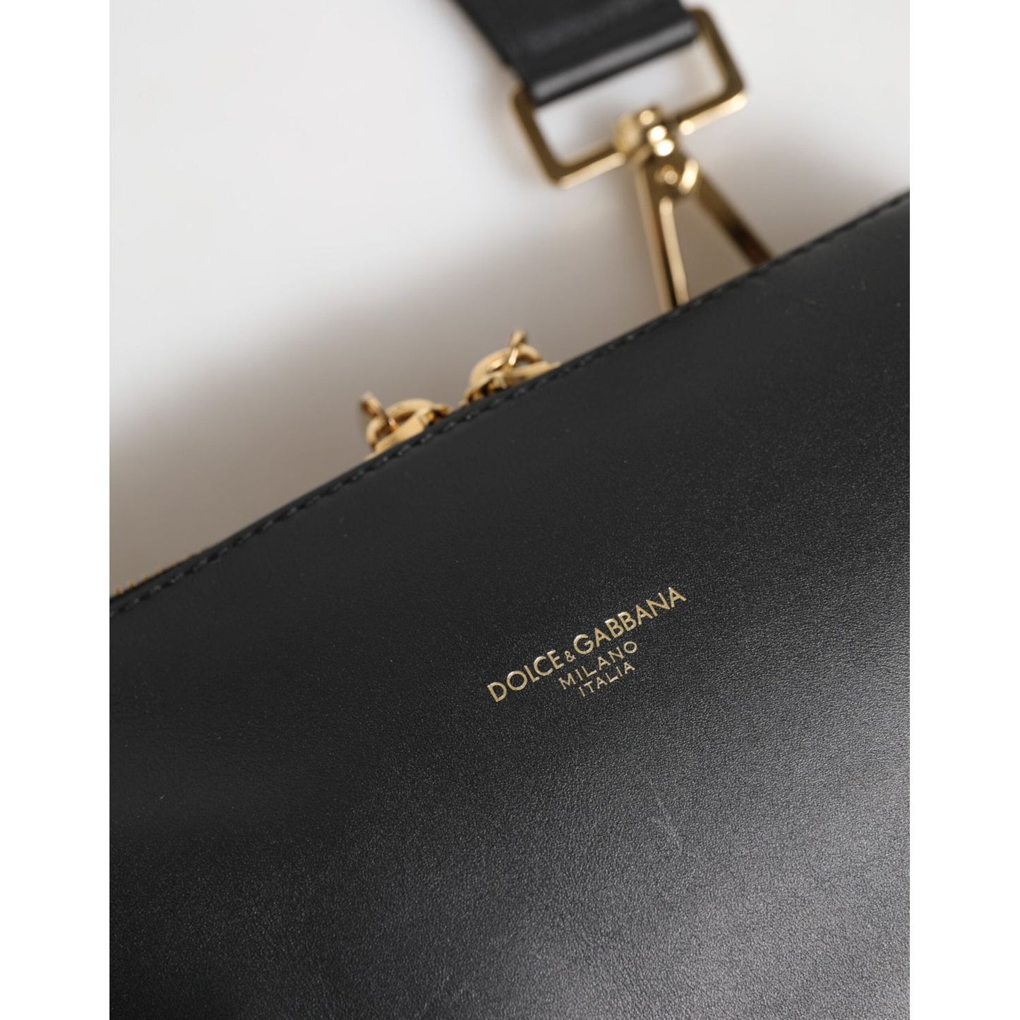 Dolce & Gabbana Black Mediterranean Leather Shoulder Crossbody Bag BAG4481