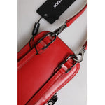 Dolce & Gabbana Red Leather Purse Phone Sling Crossbody Neck Strap Bag BAG4663