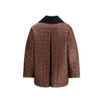 Ganni Shiny Quilt Midi Jacket GA-W0397979-S-M