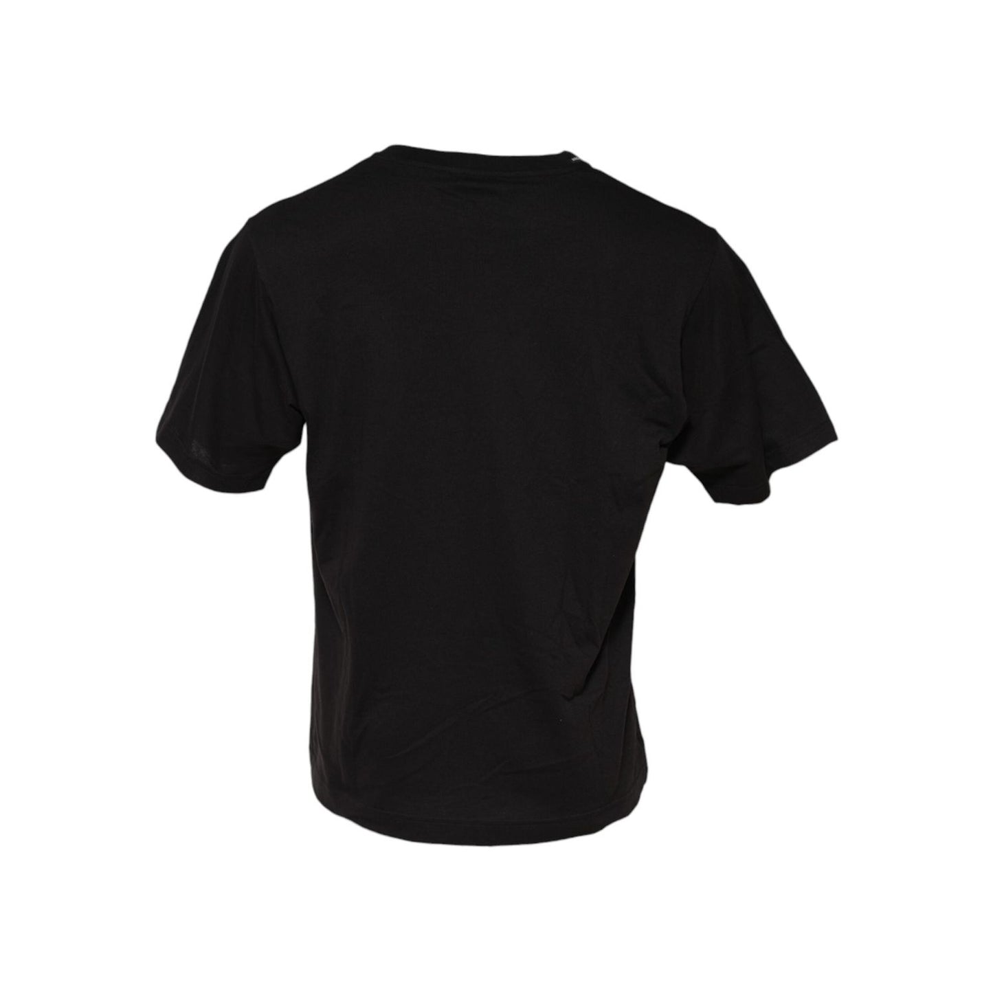 Dolce & Gabbana Black Minimalist Cotton Crew Neck T-shirt TSH91026-48