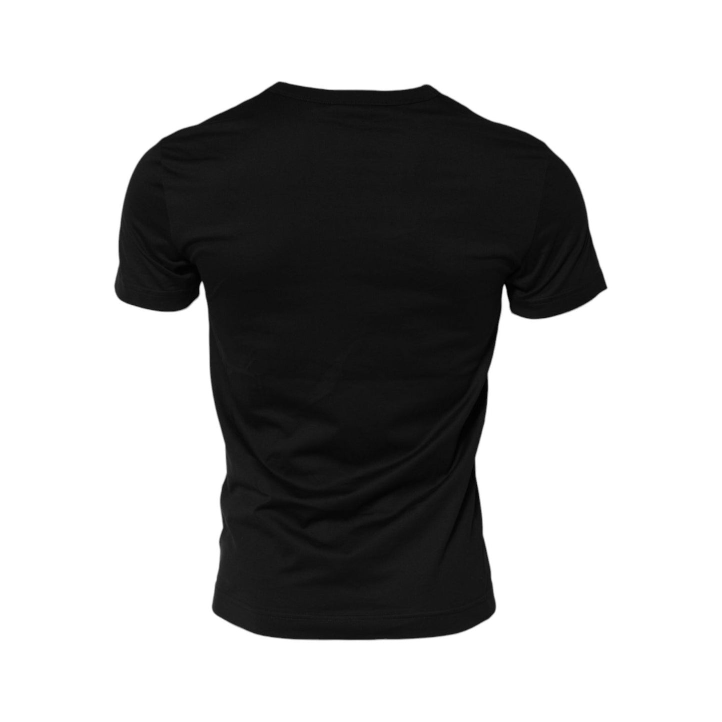 Dolce & Gabbana Black Cotton Crewneck Short Sleeves T-shirt TSH91042-44