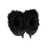 Dolce & Gabbana Black Faux Fur Pointed Knee High Stiletto Boots Shoes LA12891-39