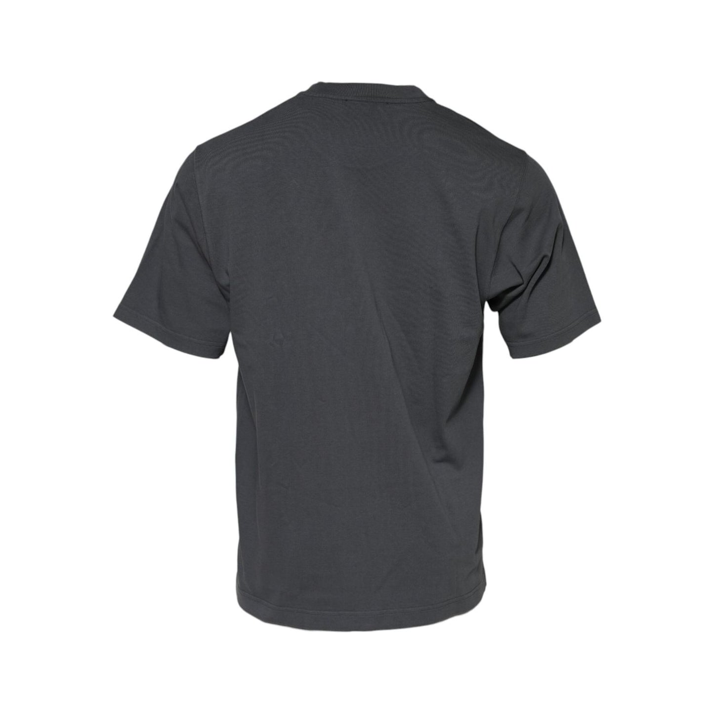 Dolce & Gabbana Gray Logo Graphic Cotton Crew Neck T-shirt TSH91048-48