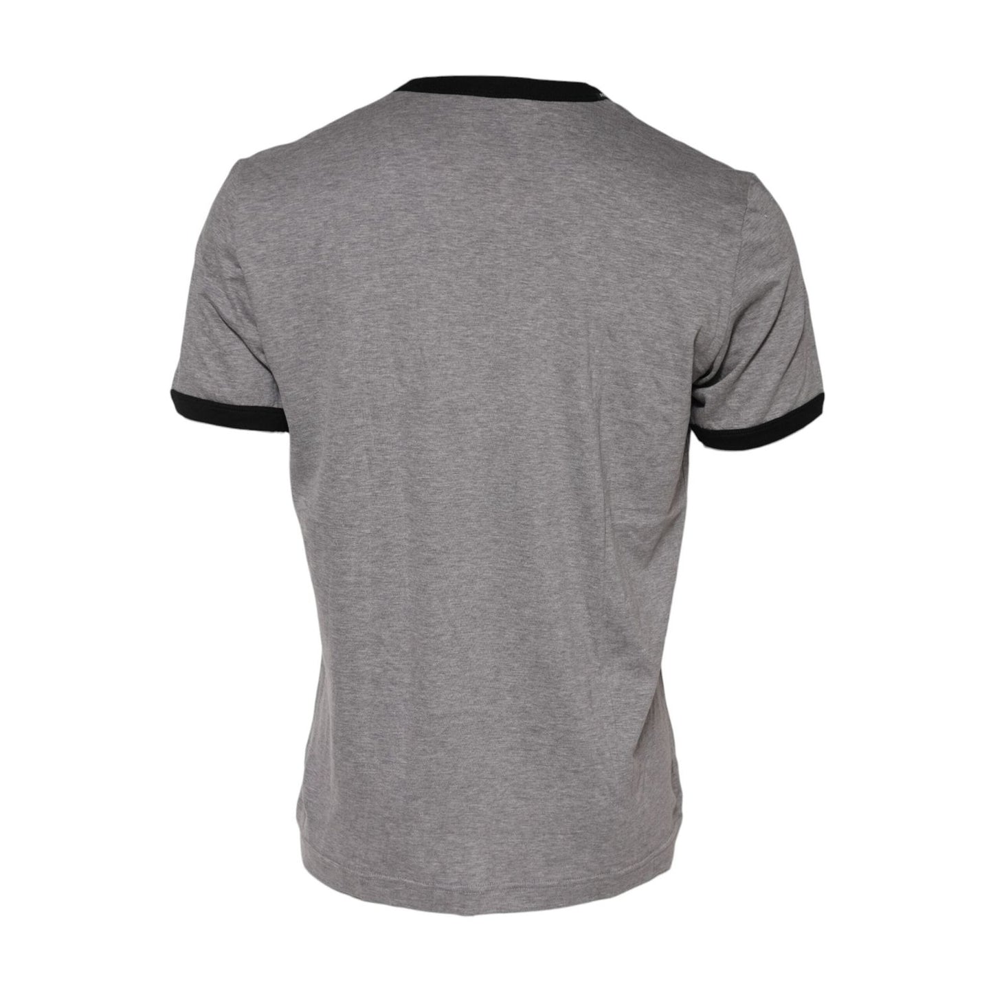 Dolce & Gabbana Gray Sacred Heart Cotton Crew Neck T-shirt TSH91057-52