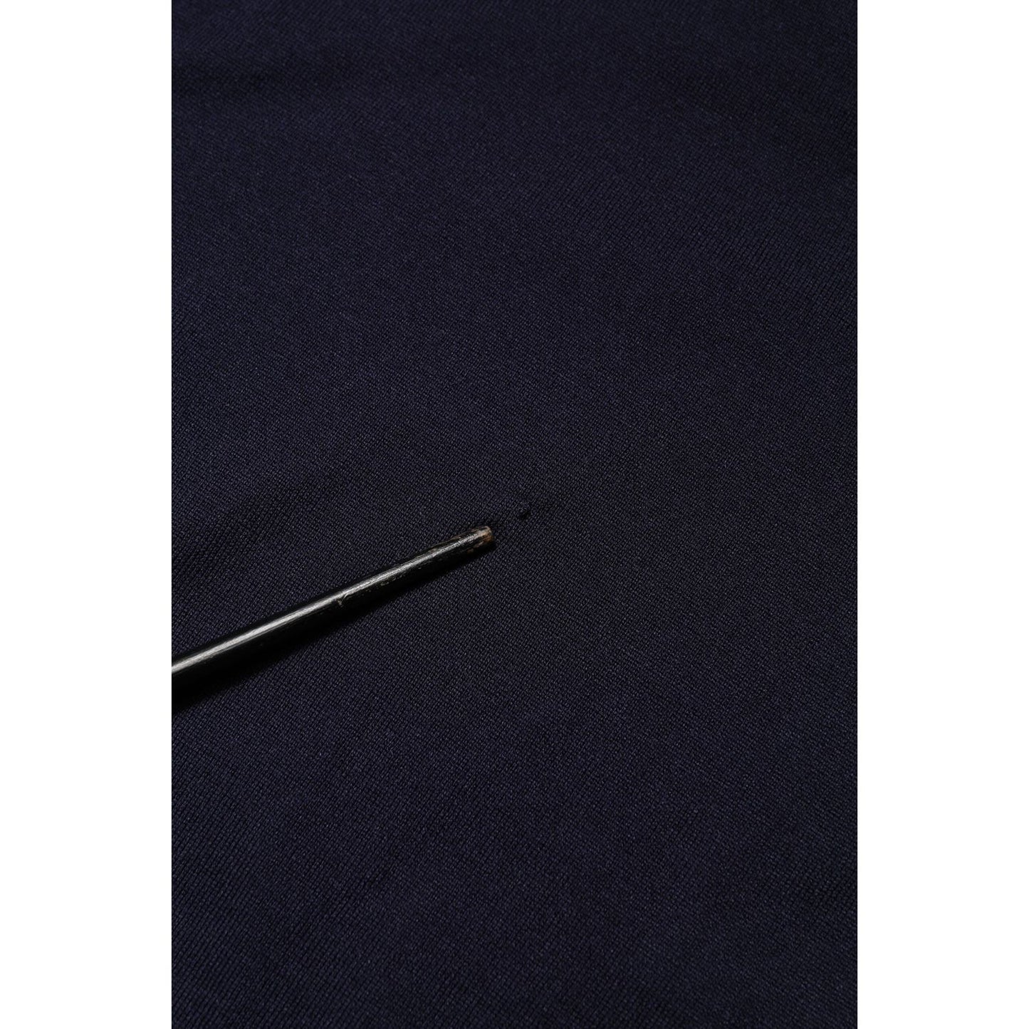 Dolce & Gabbana Dark Blue Silk Crew Neck Short Sleeves T-shirt TSH91069-50